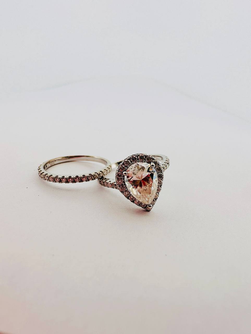 925 Sterling Silver 2ct VVS Moissanite Engagement Ring - 2