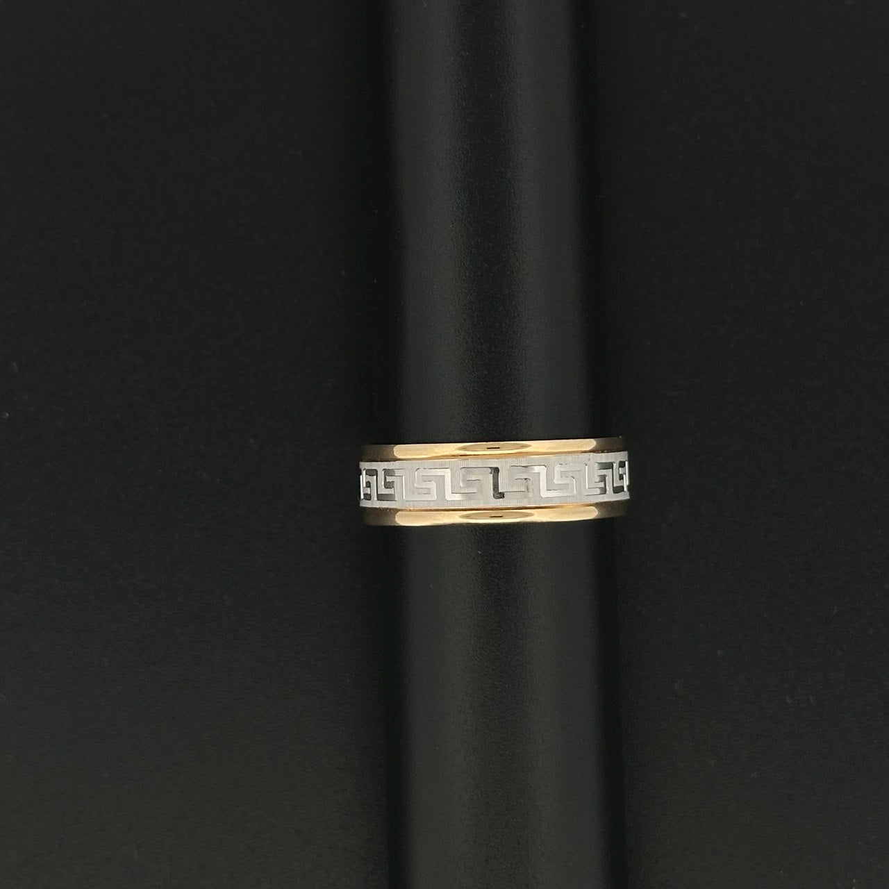 14K Gold Greek Ring  - 1