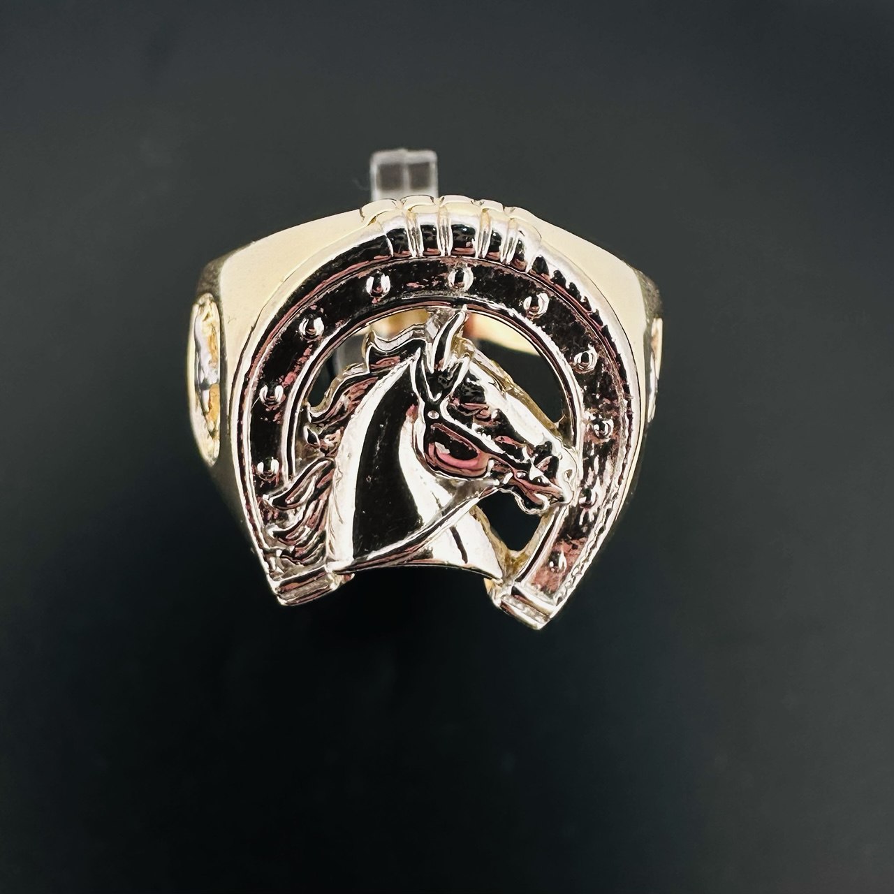 14K Gold Horse Ring