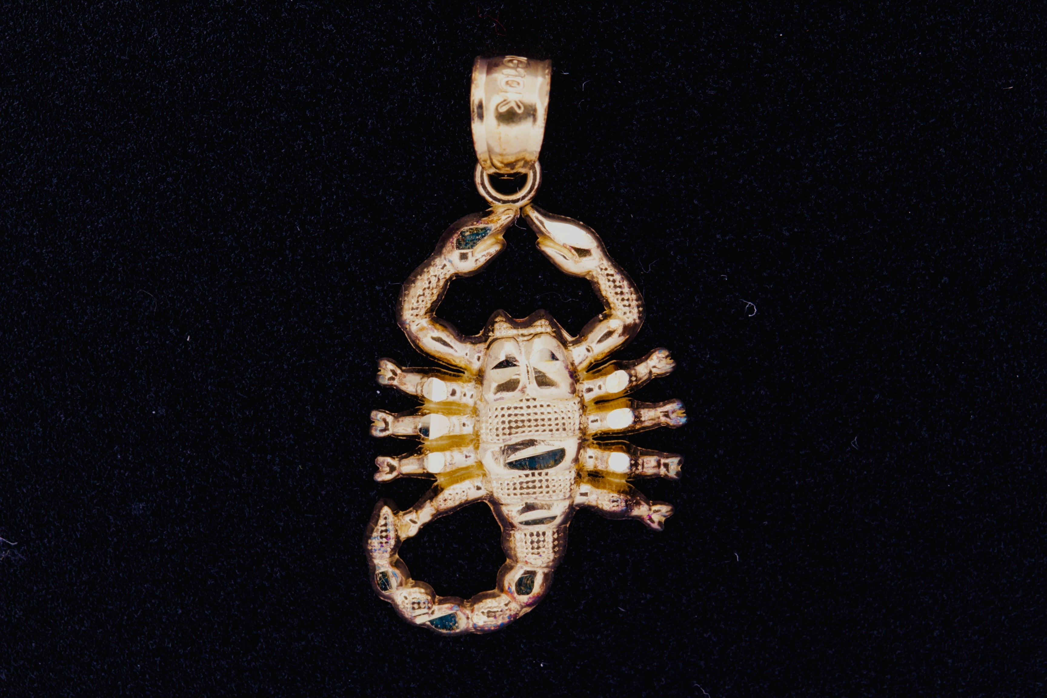 10K Yellow Gold Scorpion Pendant