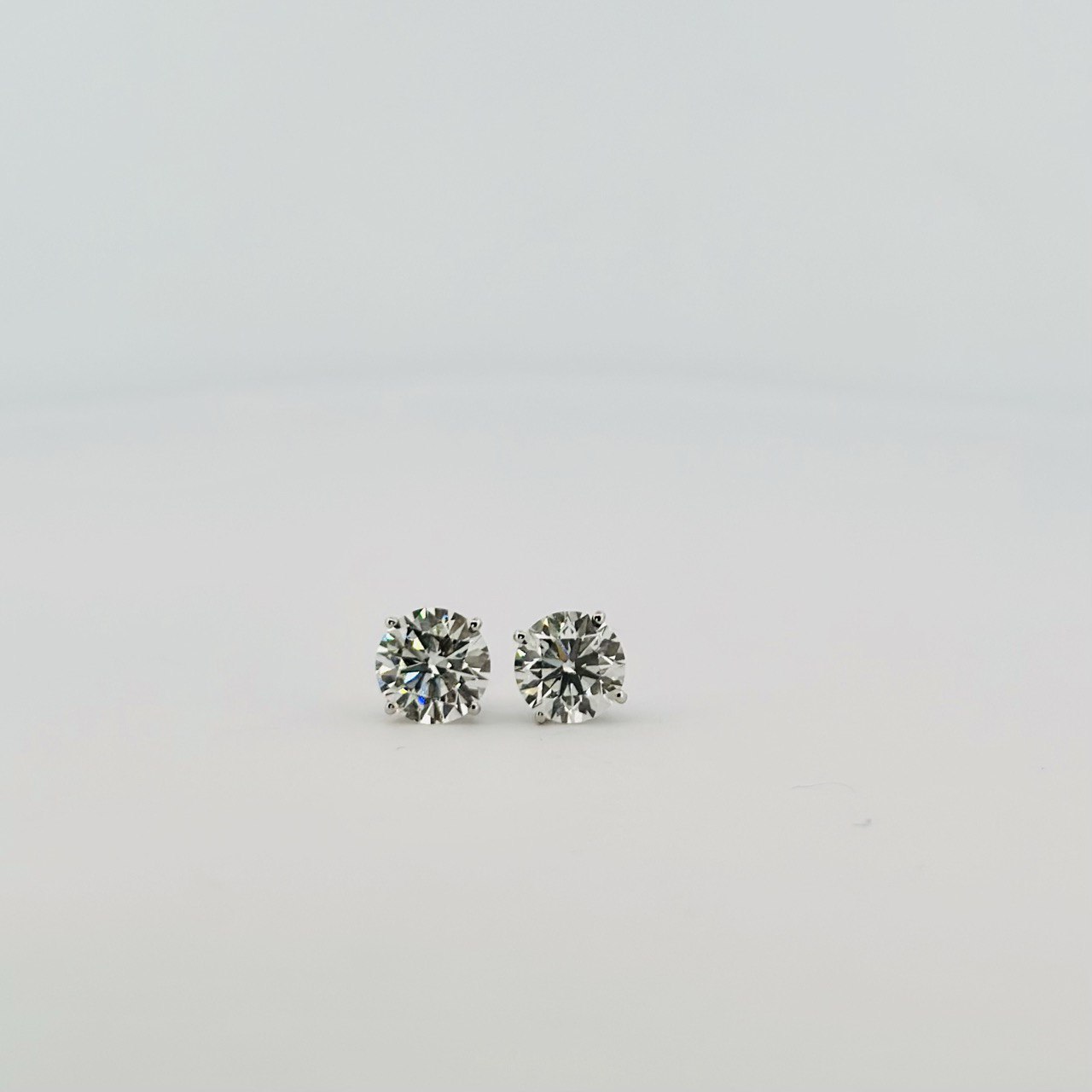 14K White Gold Stud Earrings with 2.06 CTW Lab-Grown Diamonds  (1)