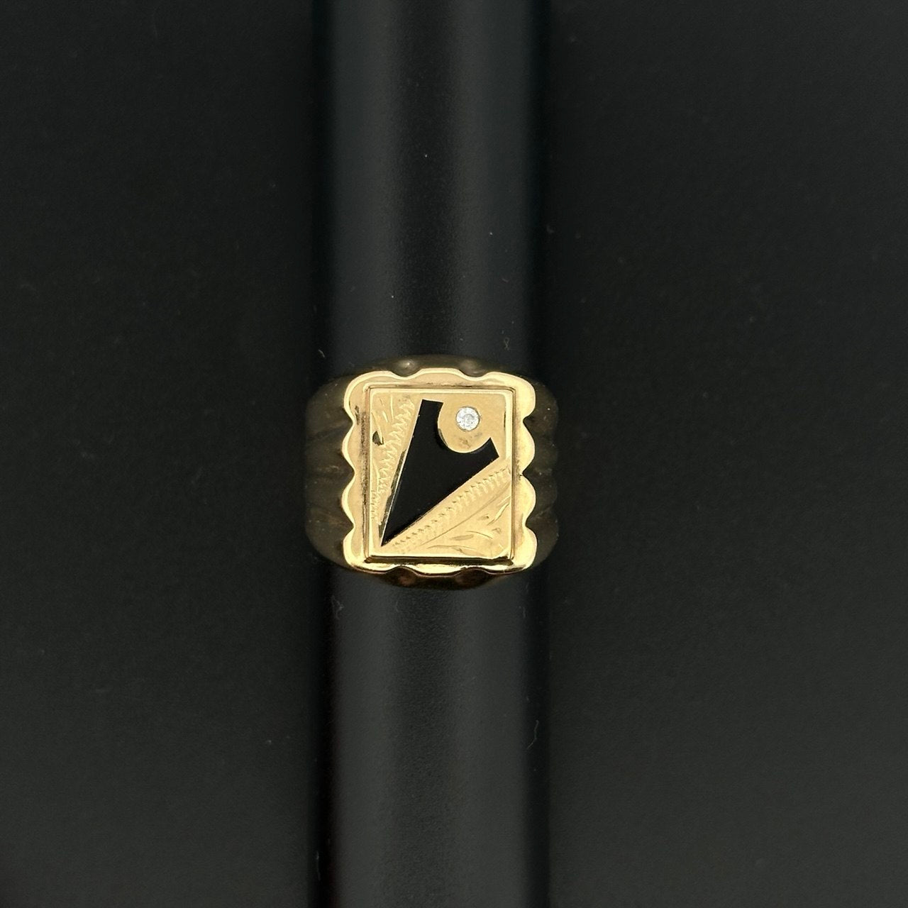 14K Gold with Onyx, Ring