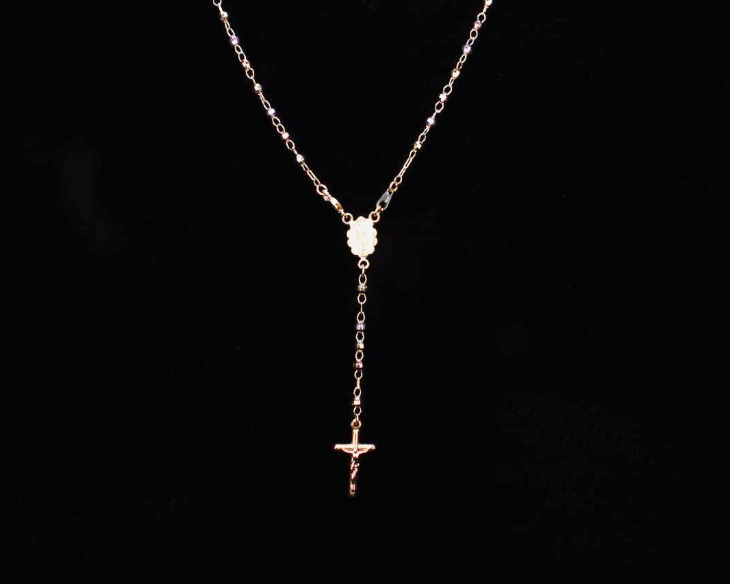 14K Gold Rosary Chain - 1MM