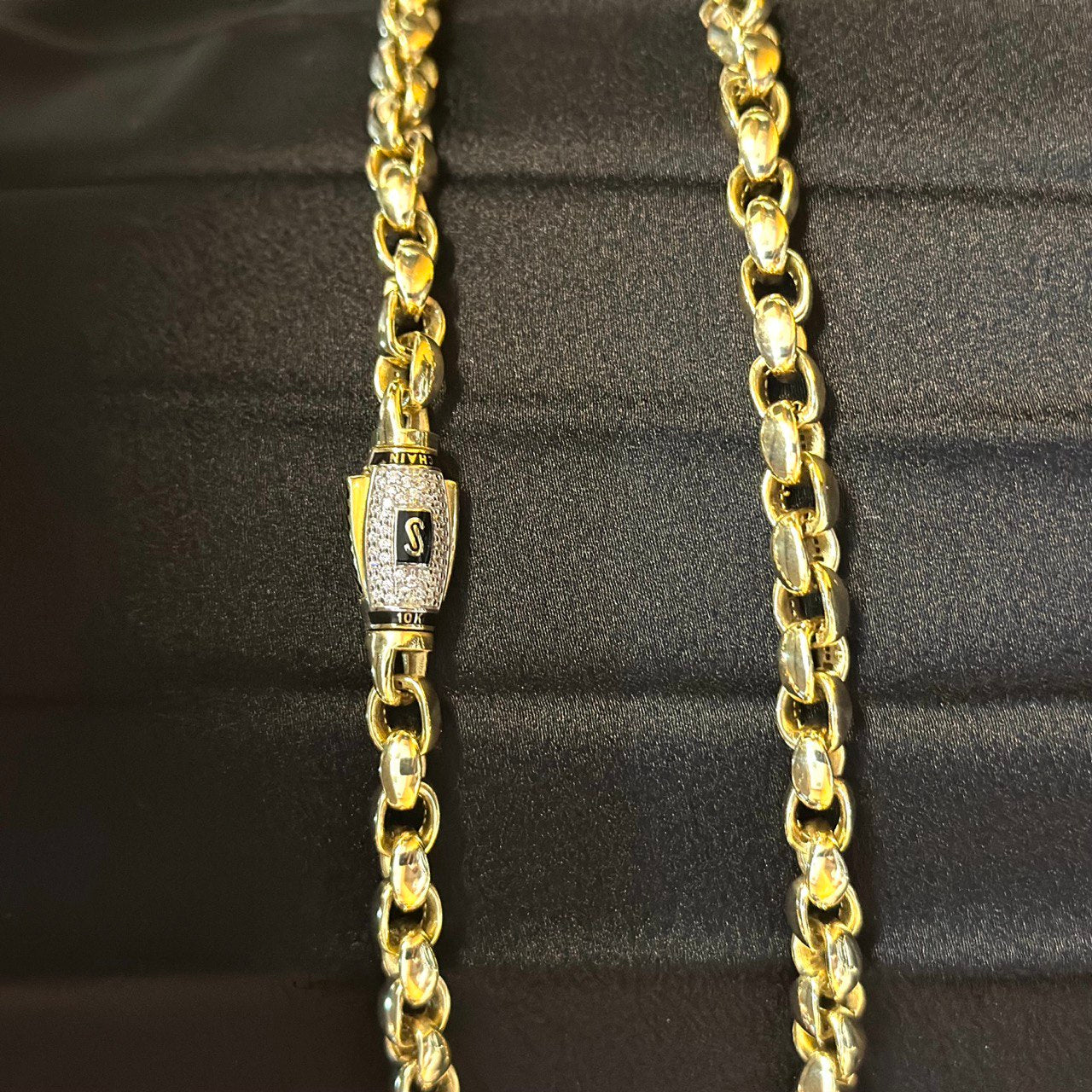 10K Gold Monaco Curve Chain - 6MM