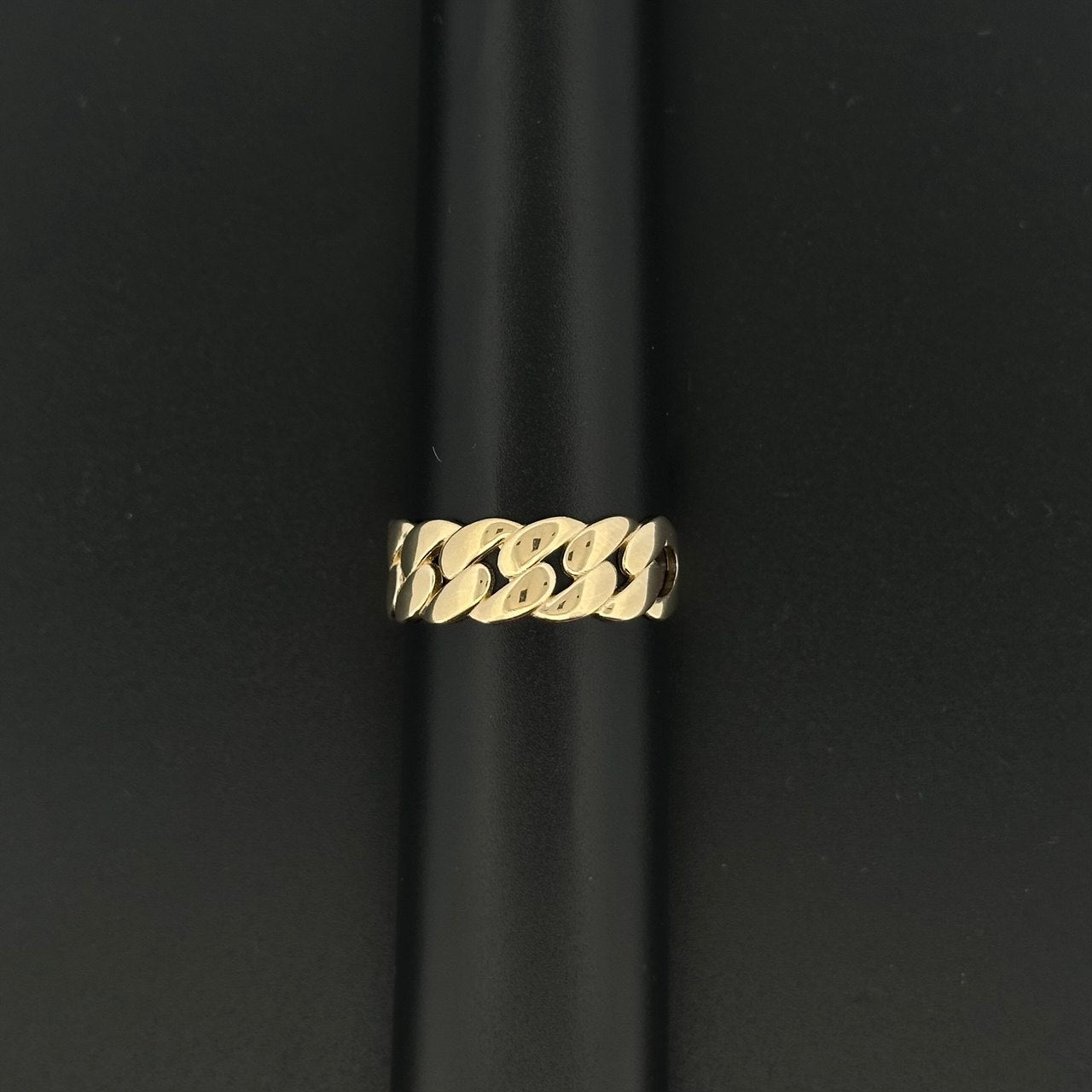 14K Gold Cuban Link Ring  - 1