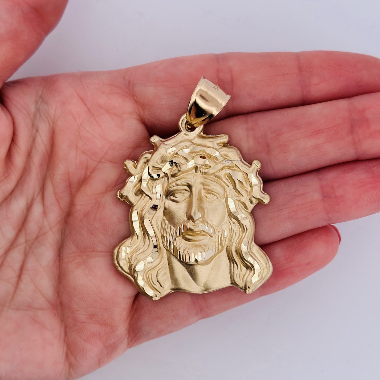 14K Gold Jesus Pendant