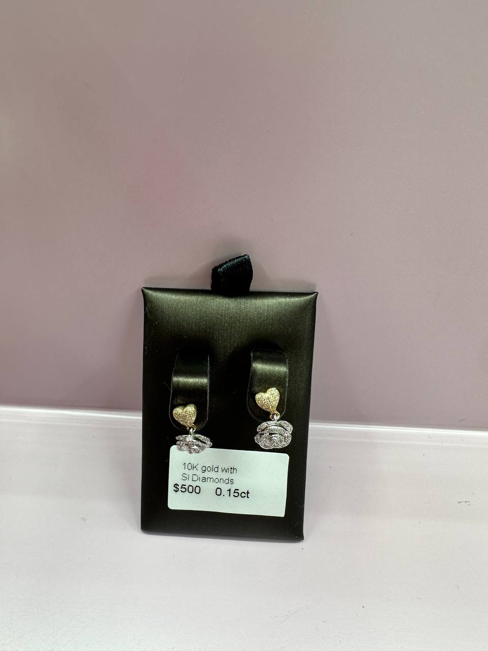 10K Natural Diamond Earring 8.5mm - 1