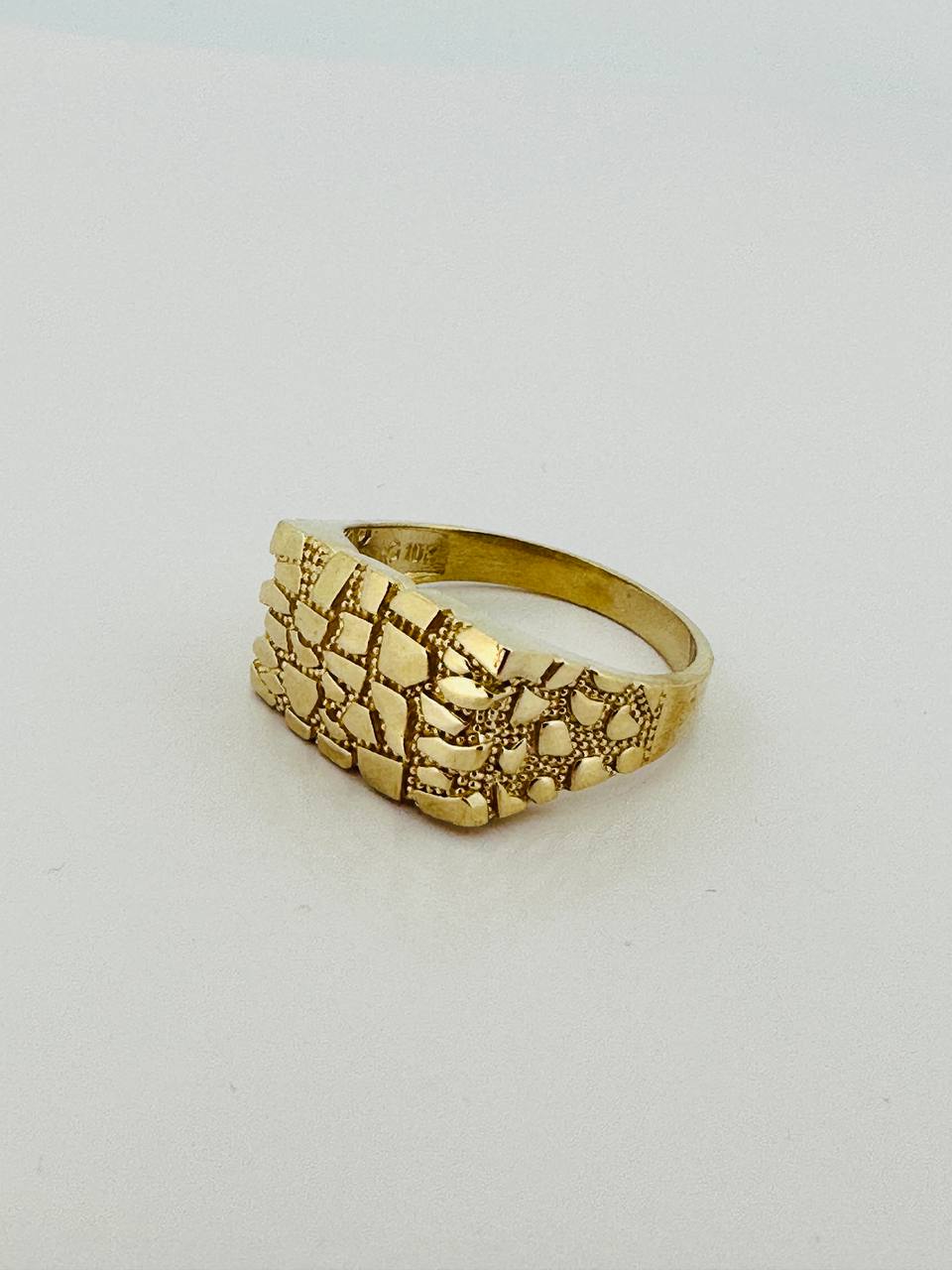 10K Solid Nugget ring - 1