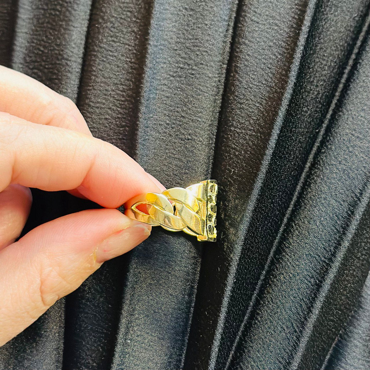 14K Gold Nugget Ring - 15MM,