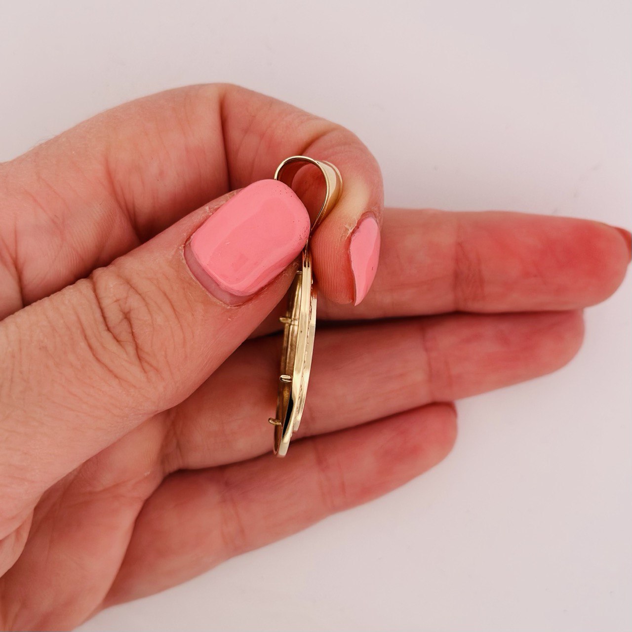 14K Gold Greek Key Pendant