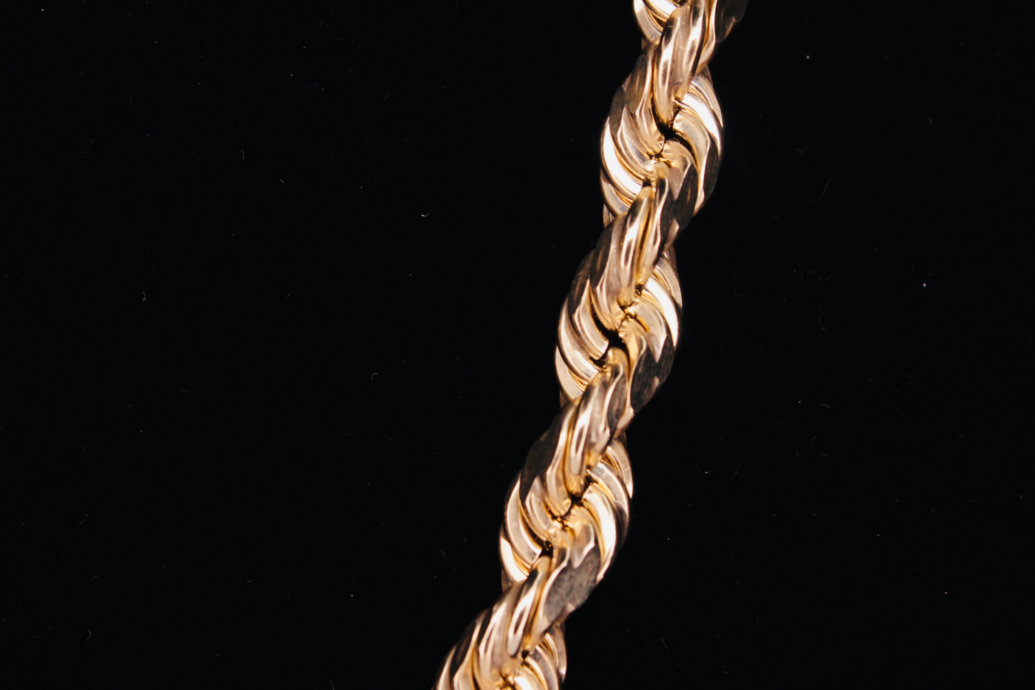 10K Yellow Gold Rope Chain Necklace -  8mm