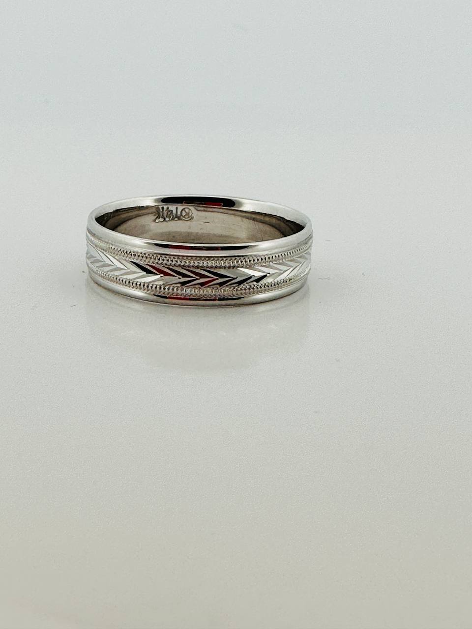 14K Solid Band with Design - 3