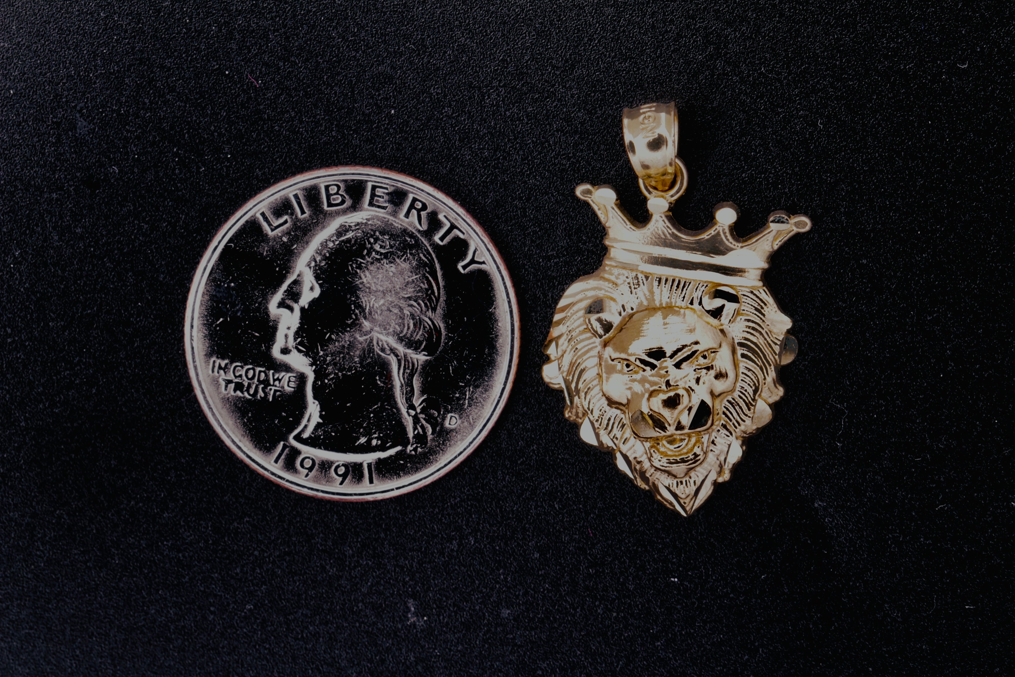 14K Lion Pendant - 2
