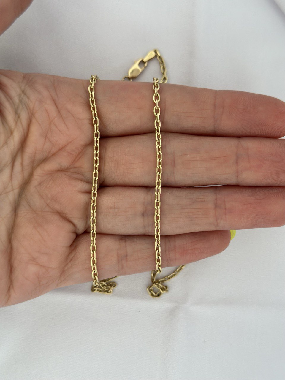 14K Yellow Gold Solid Hermes Necklace - 2.3MM