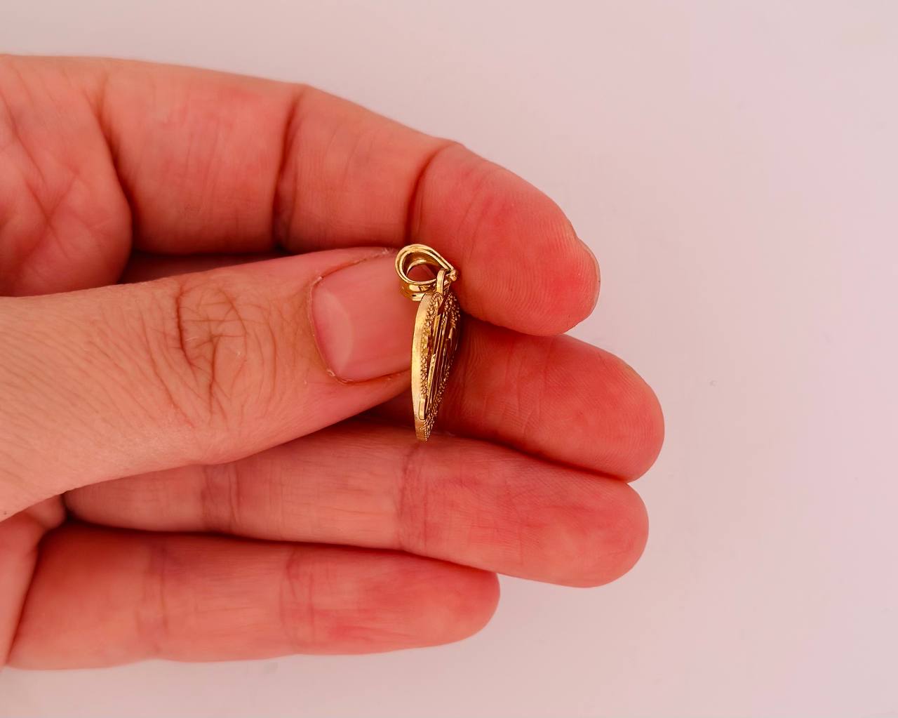 10K Yellow Gold MOM Pendant  - 2