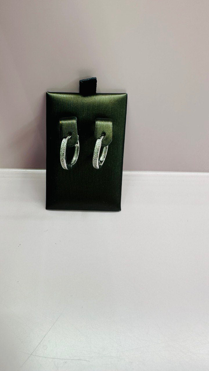 10K SI Diamonds Hoop Earring