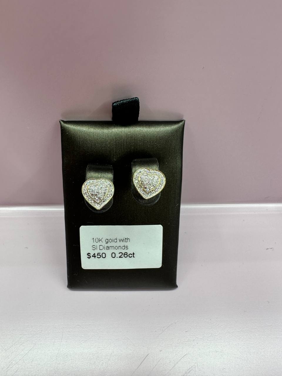 10K Heart Earring 8mm
