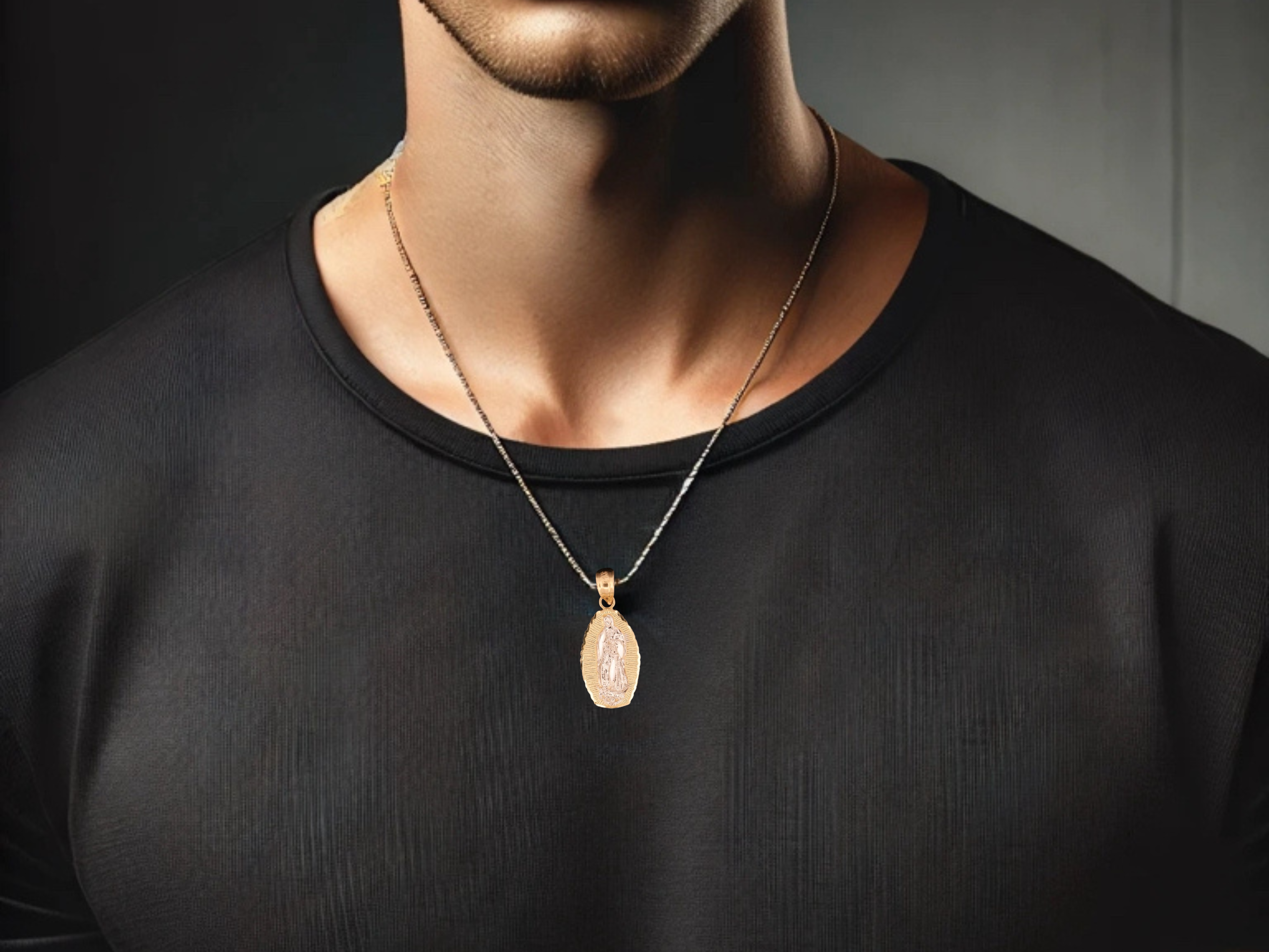 14K Virgin Mary Pendant