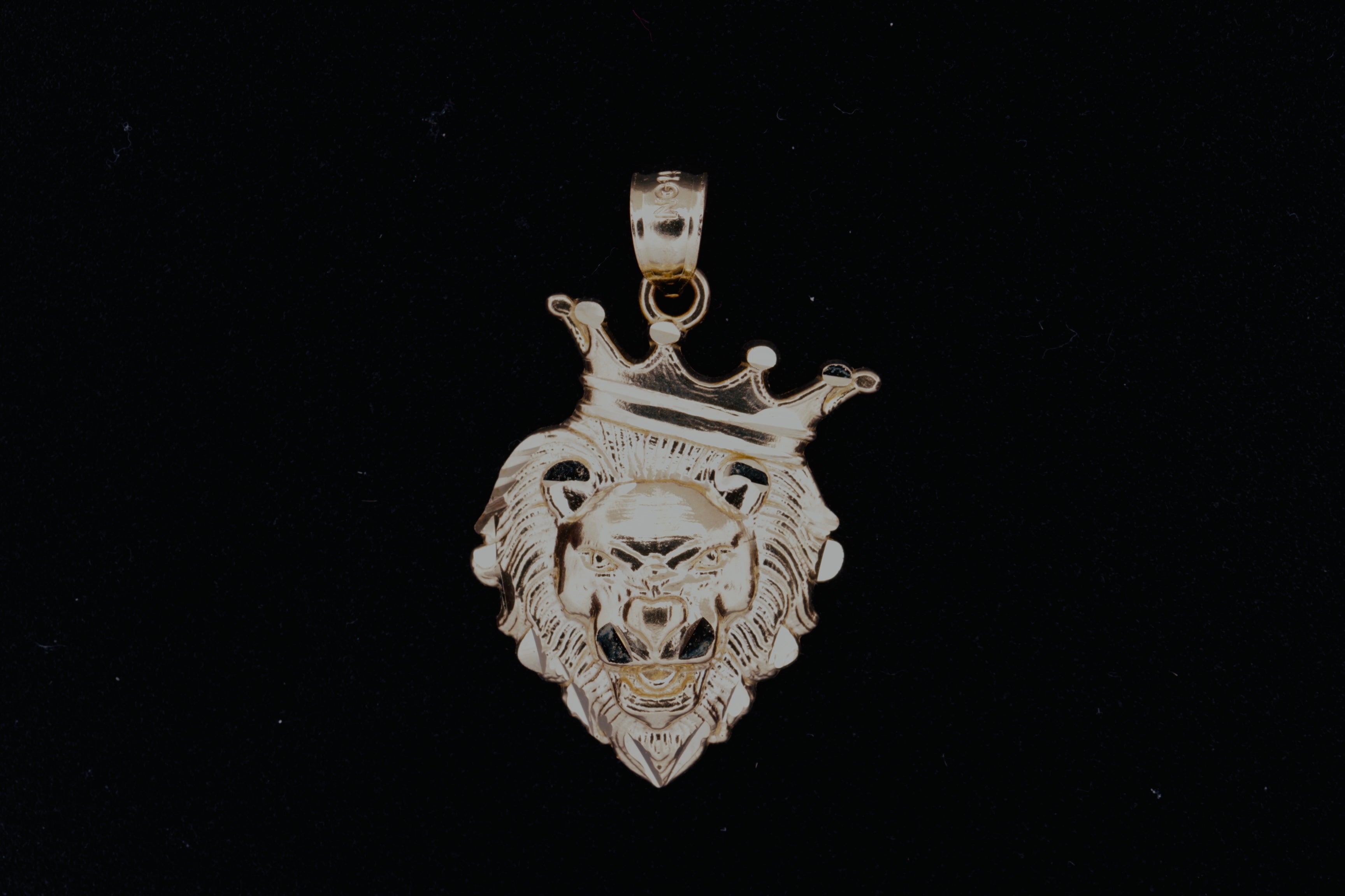 14K Lion Pendant - 2