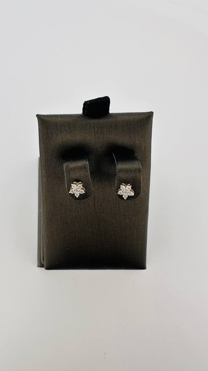 10K 0.10 Carat Diamond Earring - 2