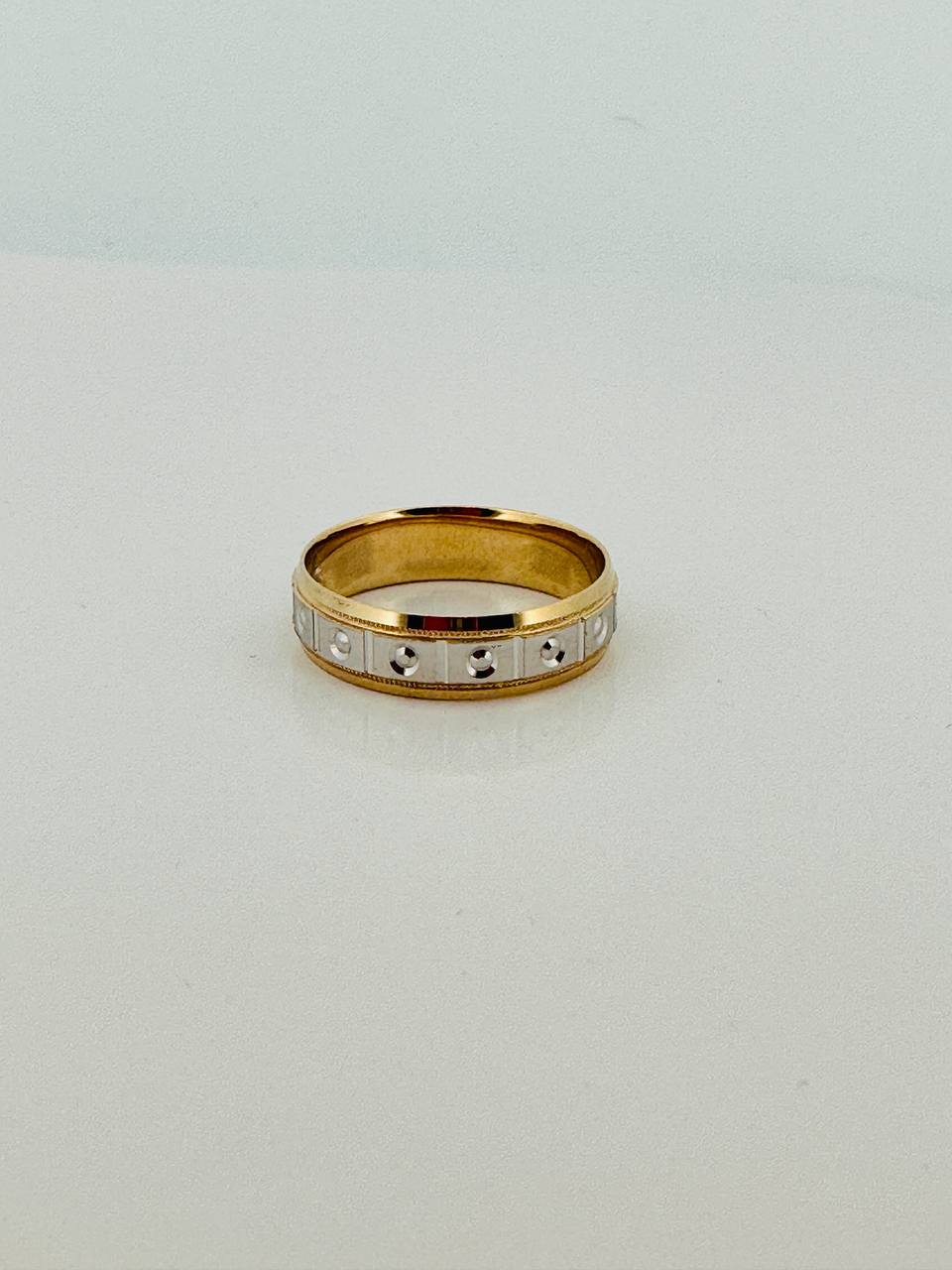 14K Solid Band with Design - 7