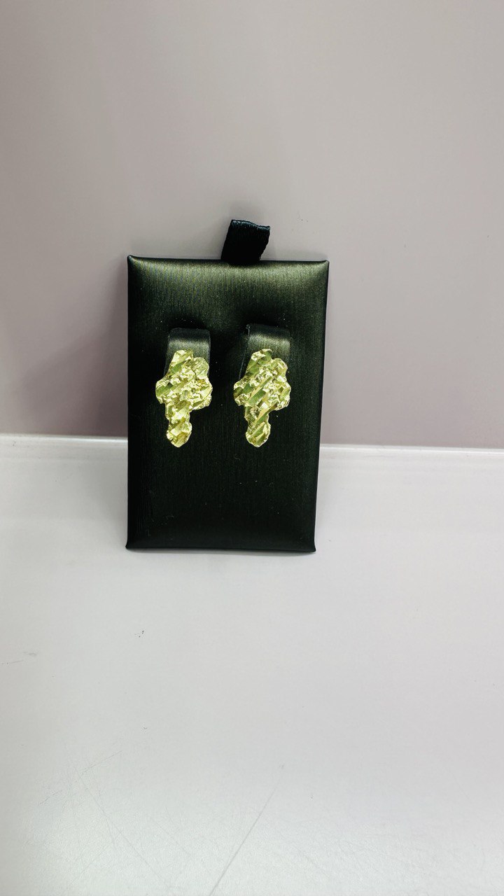 10K nugget earring - 3