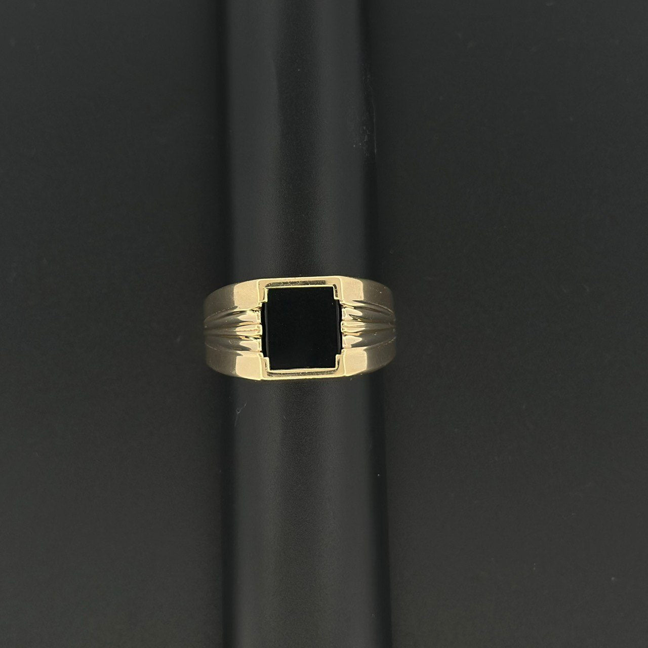 14K Gold with Onyx Stone Ring