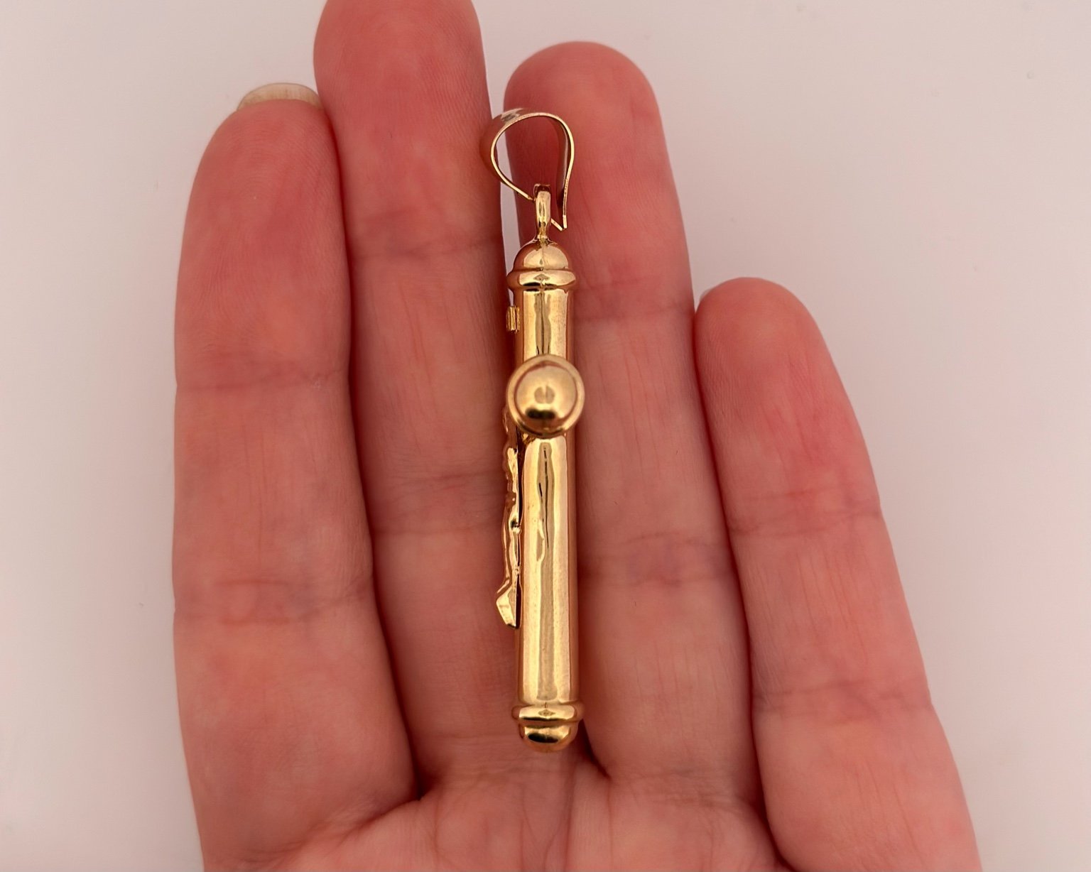 14K Gold Crucifix Pendant  - 1