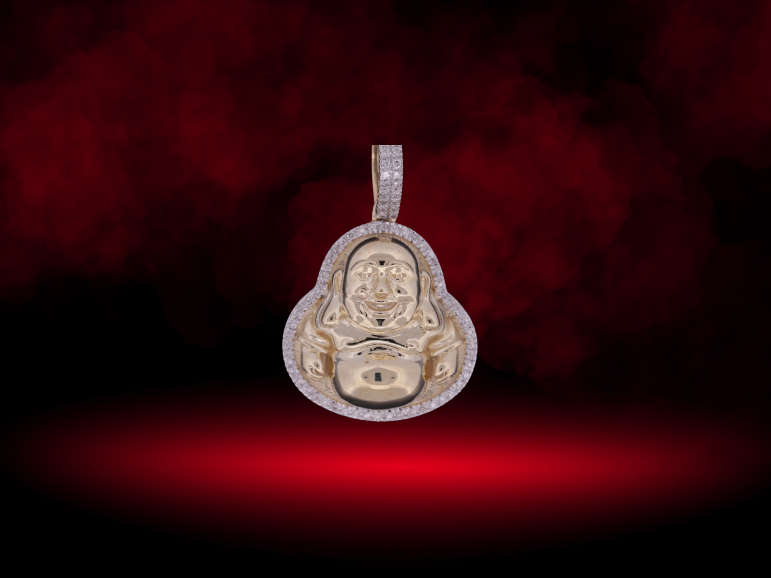10K Yellow Gold Buddha Pendant