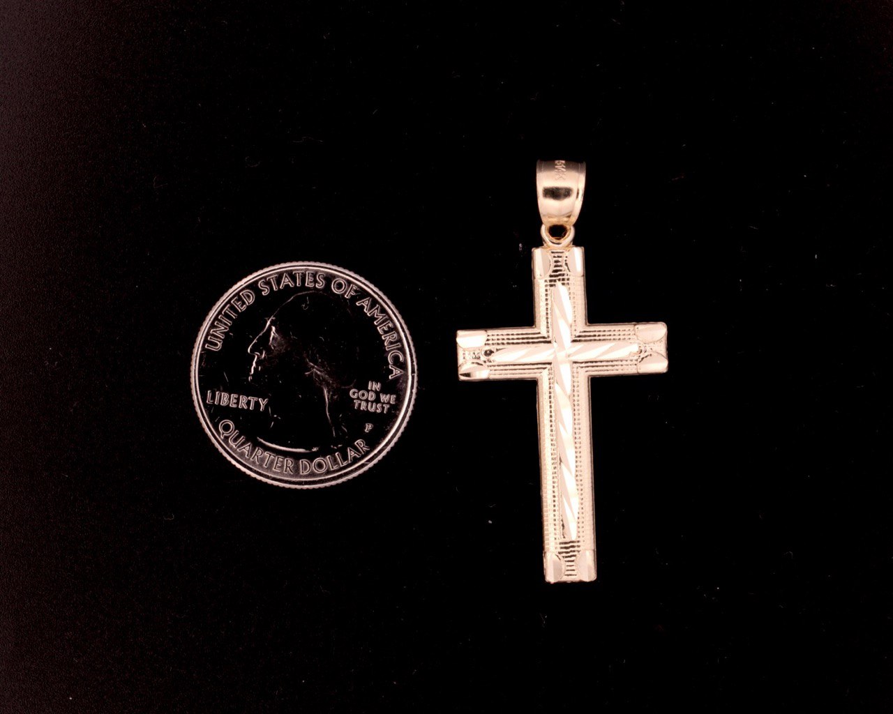 14K Gold Crucifix Pendant  - 2