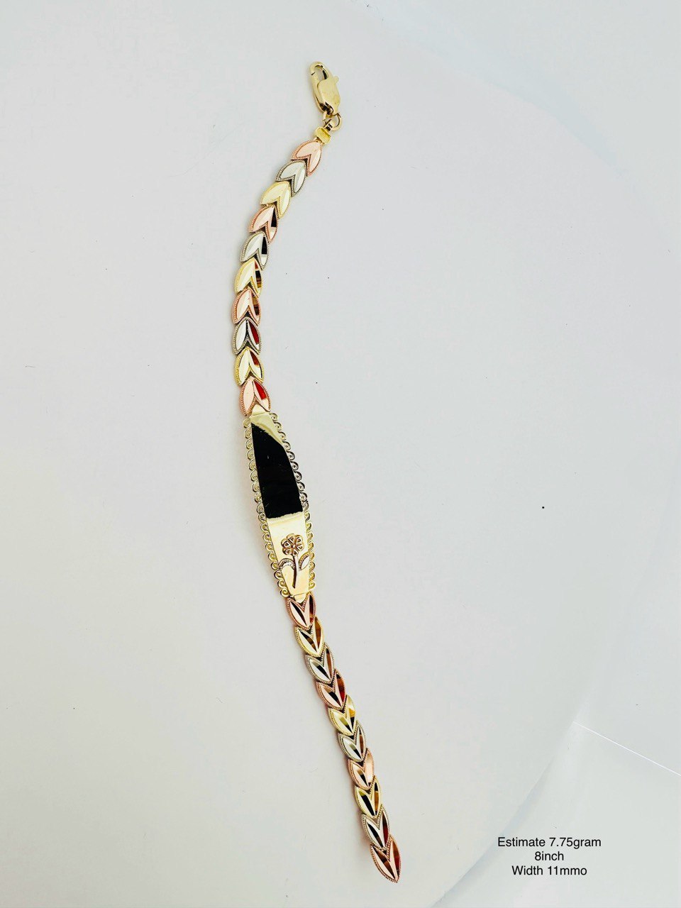 10K, 3-Color Gold ID Bracelet - 11MM