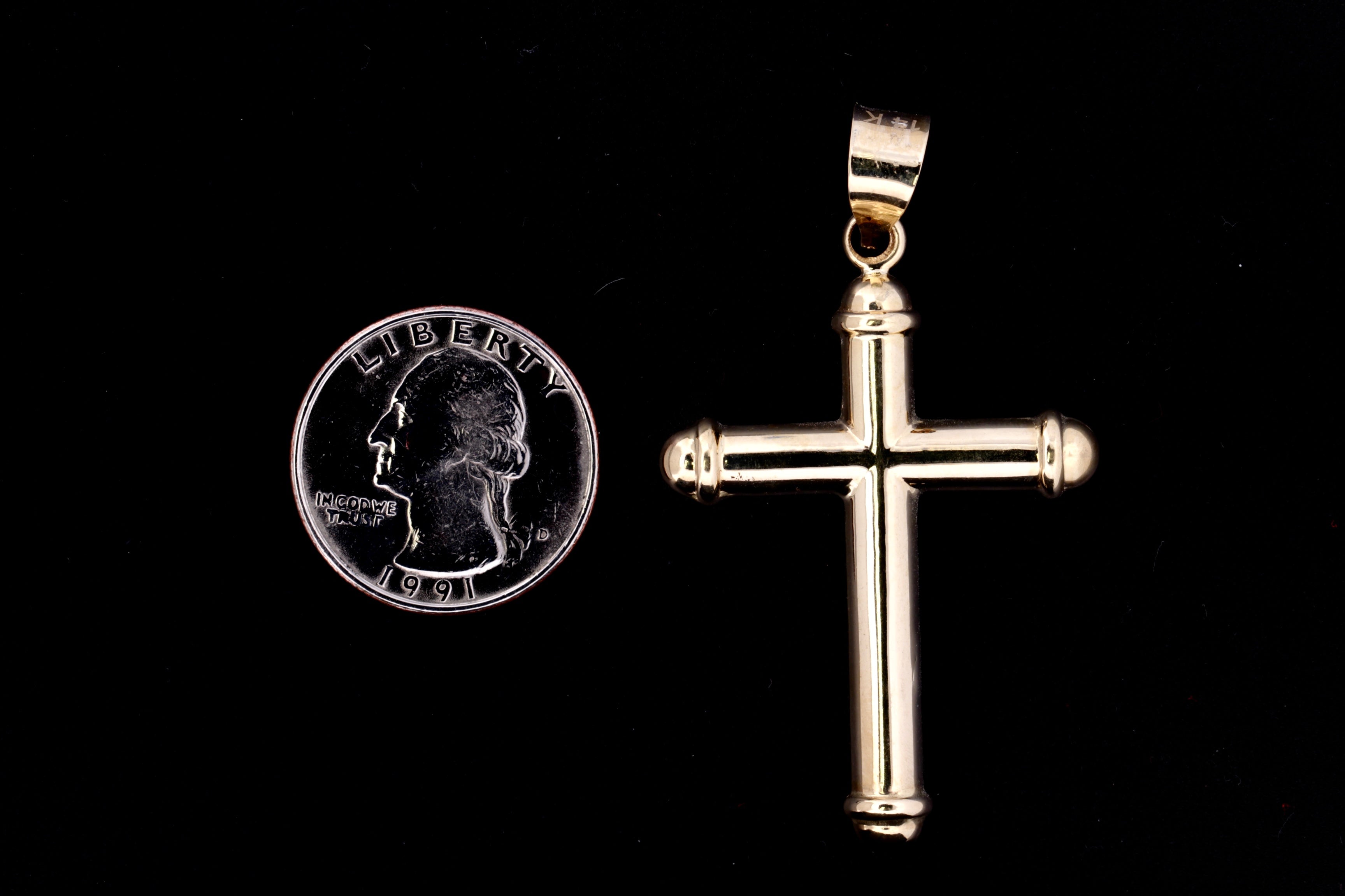 14K Gold Cross Pendant  - 3