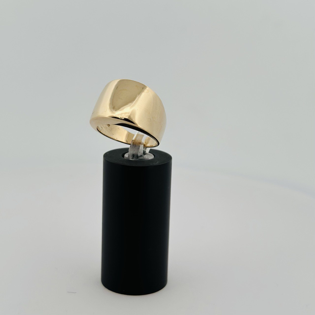 14K Solid Yellow Gold Dome Ring