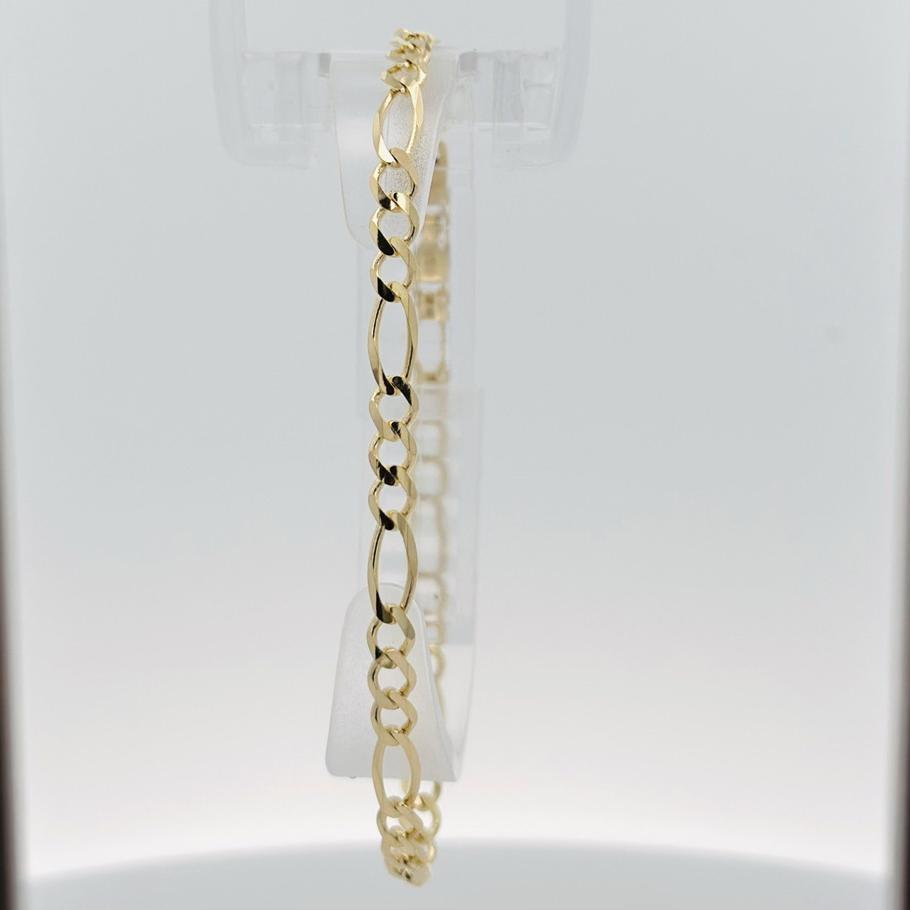 14K Solid Yellow Gold Figaro Chain Bracelet – 4mm