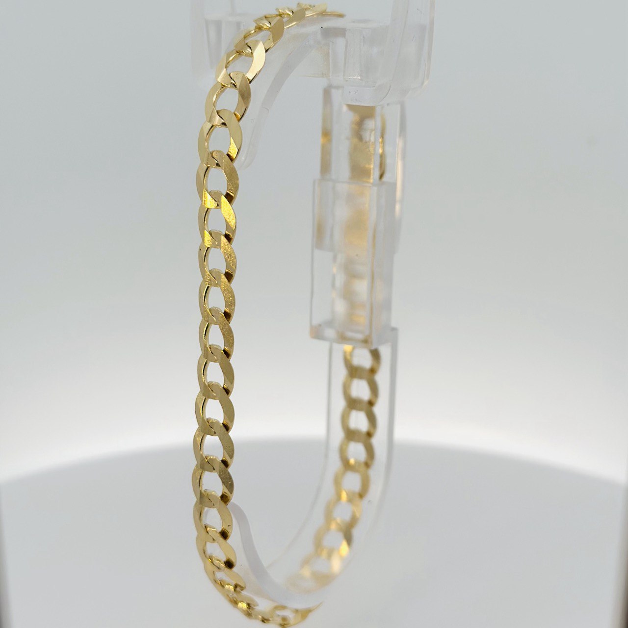 14K Solid Gold Cuban Link Bracelet – 7mm